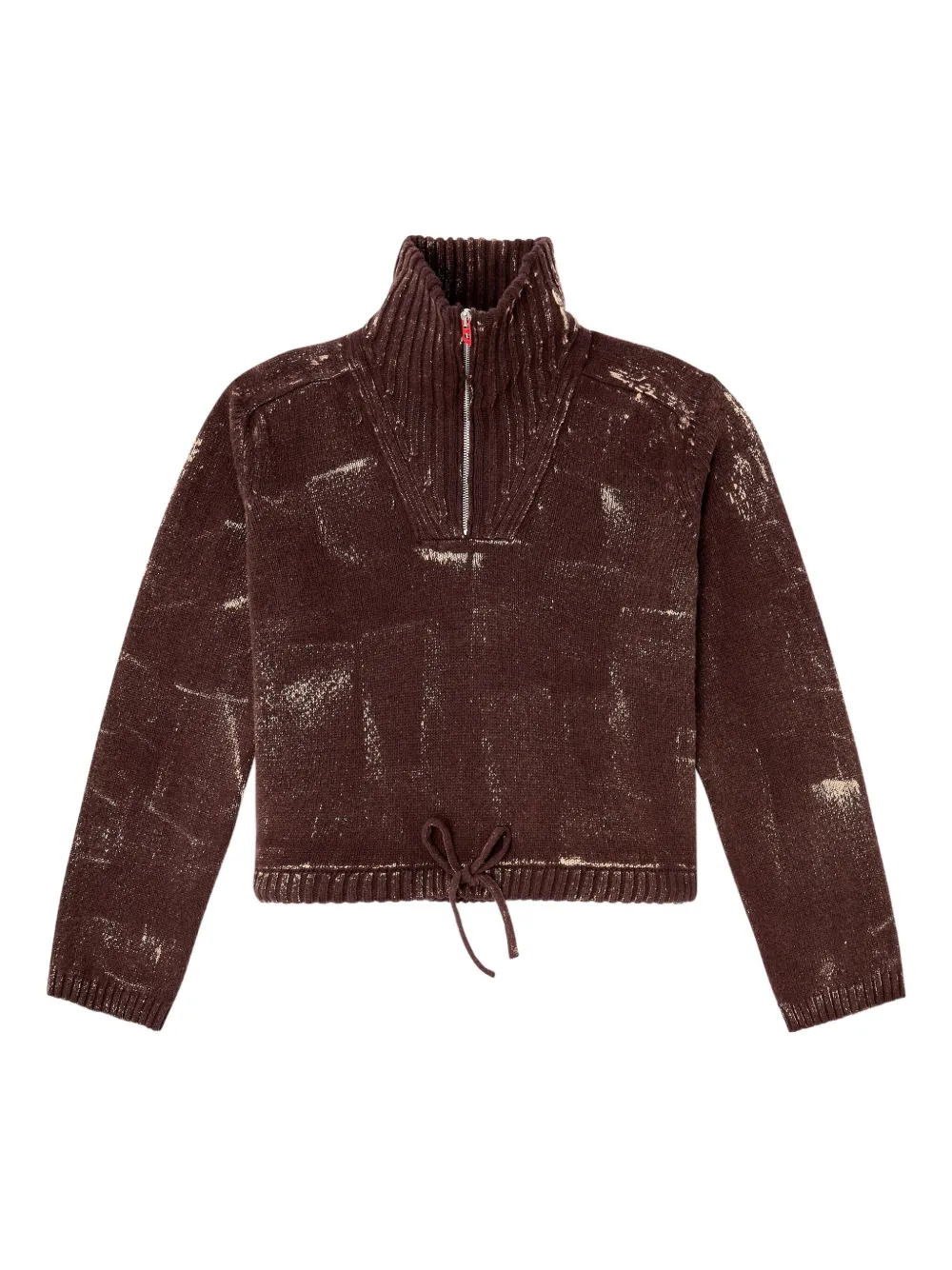 Diesel M-Marcellette half-zip sweater - Marrone