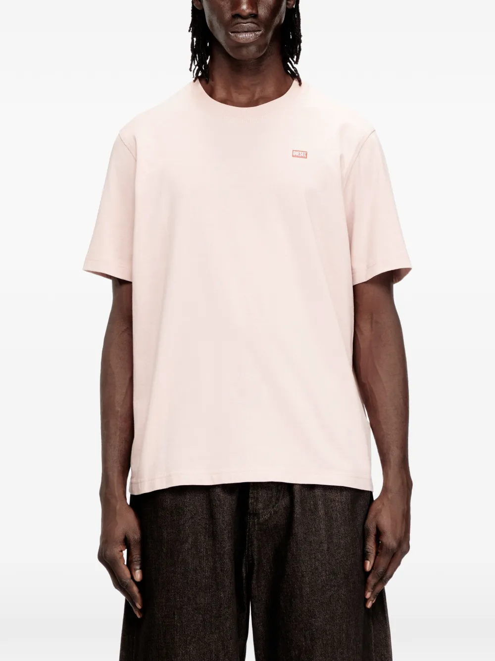 Diesel It-Adjust-V10 T-shirt met logo Roze