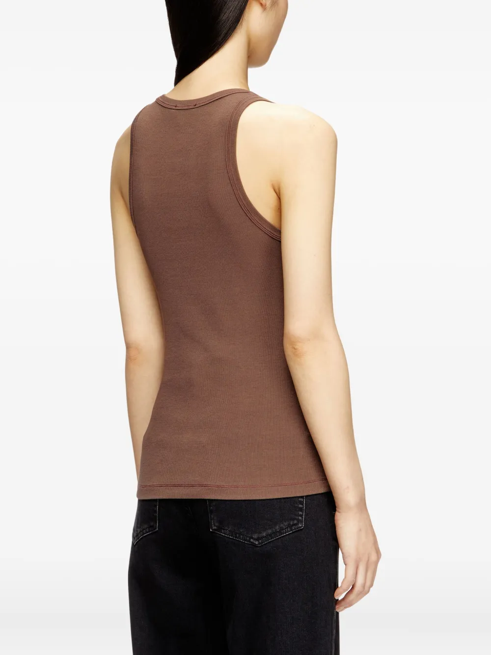 Diesel T-anki Logo-detail Tank Top In Brown