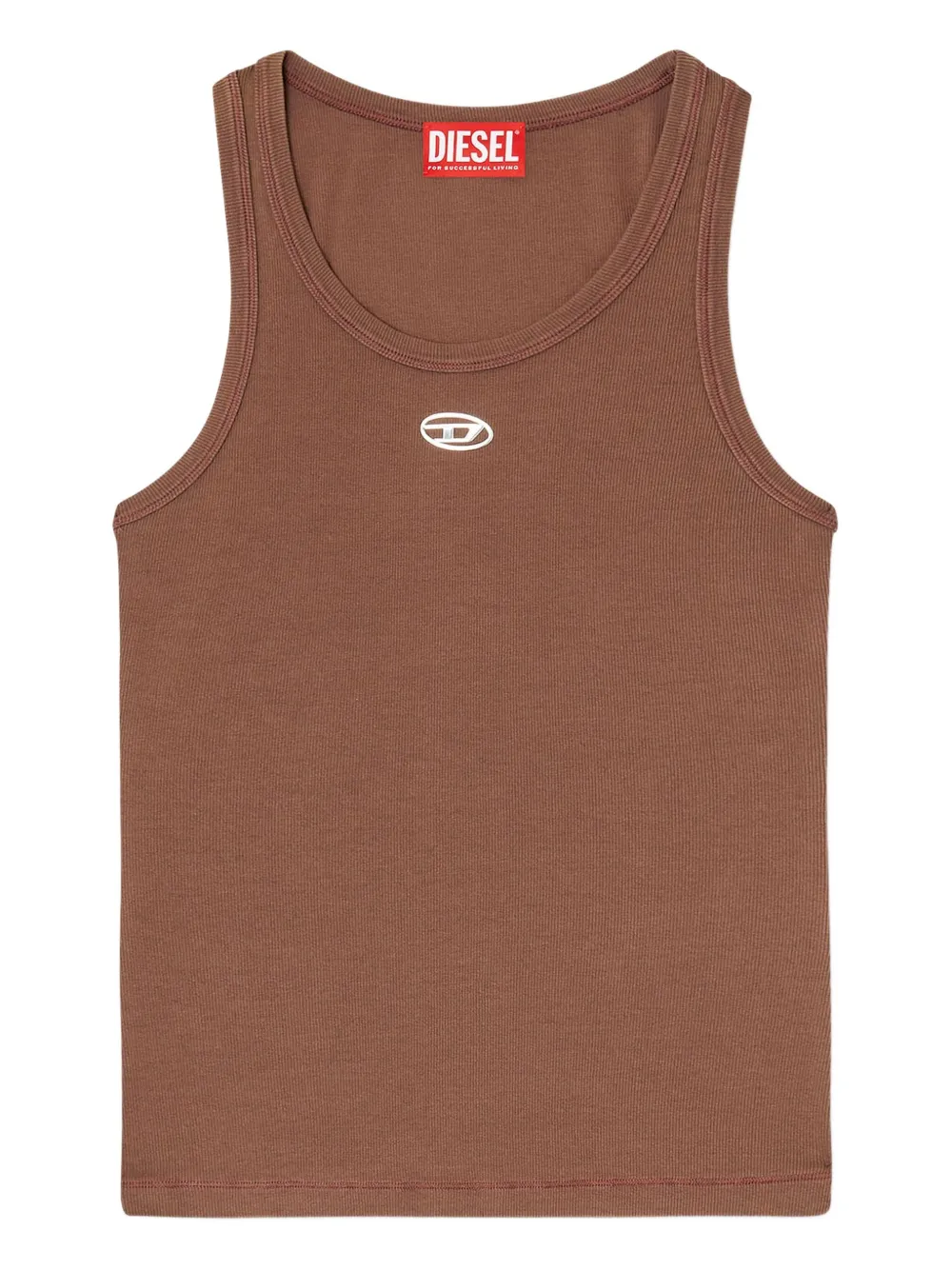 Diesel T-anki Logo-detail Tank Top In Brown