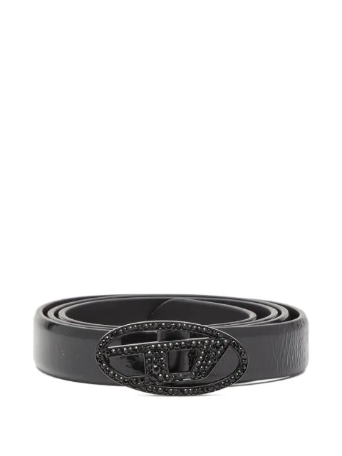 Diesel B-1dr Strass 20 logo-buckle belt