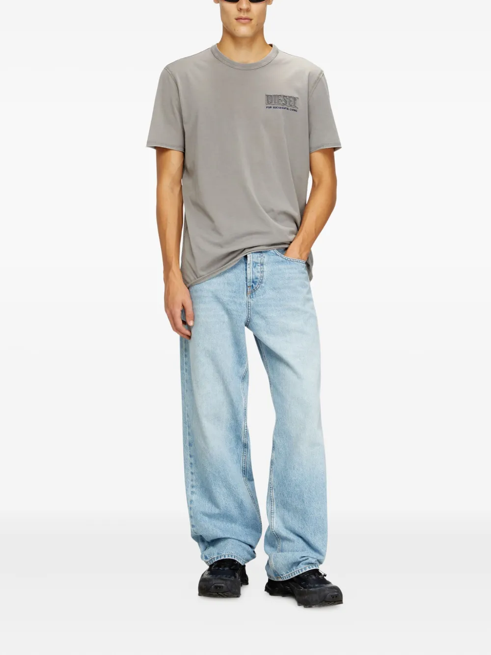 Diesel T-Rawjust logo T-shirt - Grijs