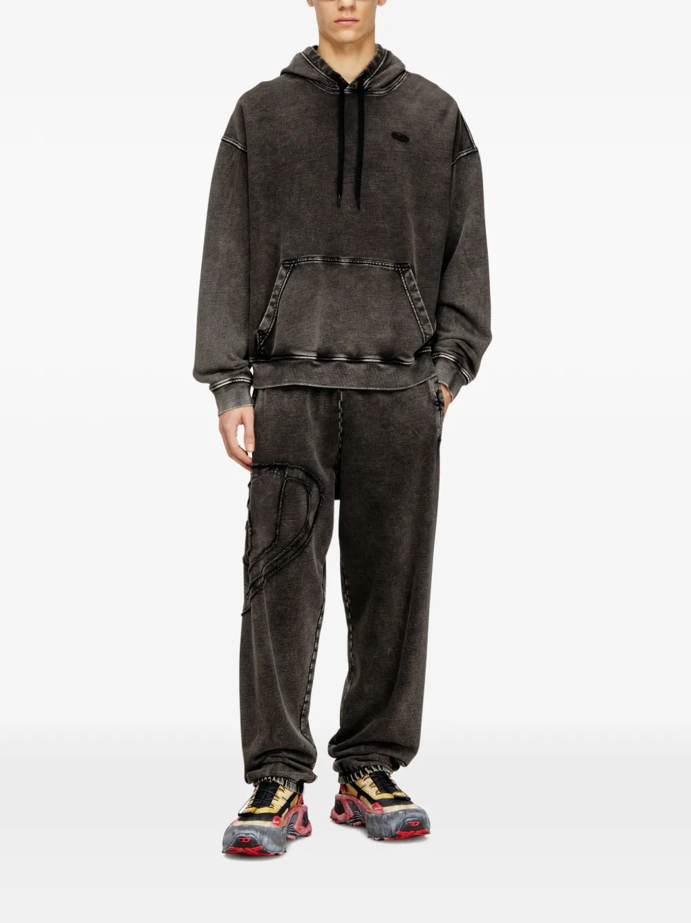 Diesel S-Boxt-Hood-Den drawstring oval-patch hoodie | Hoodies | Image 2