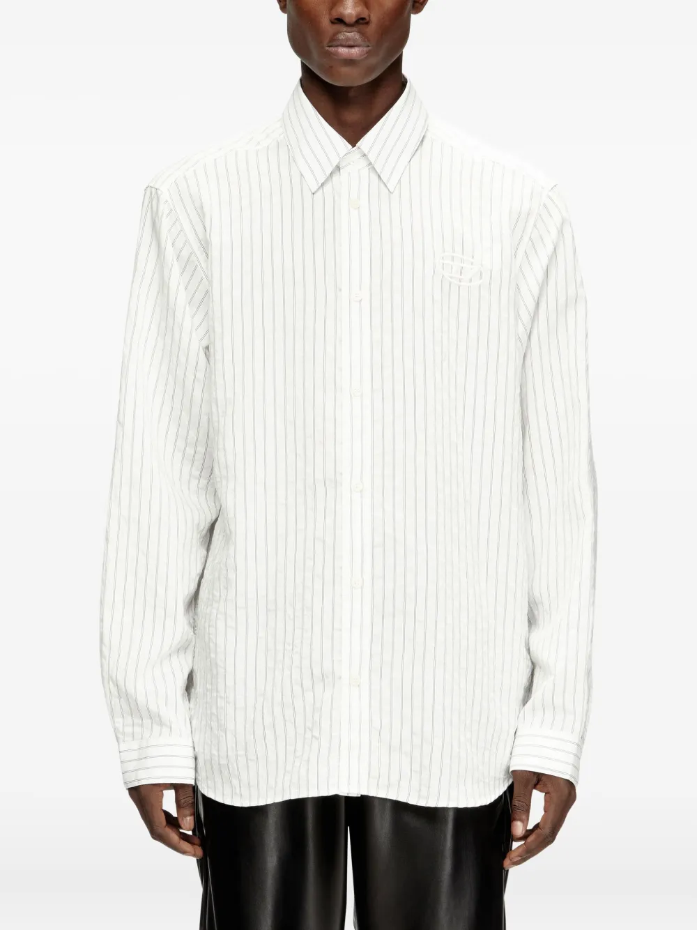 Diesel S-Simply-Gsbg gestreept overhemd Grijs