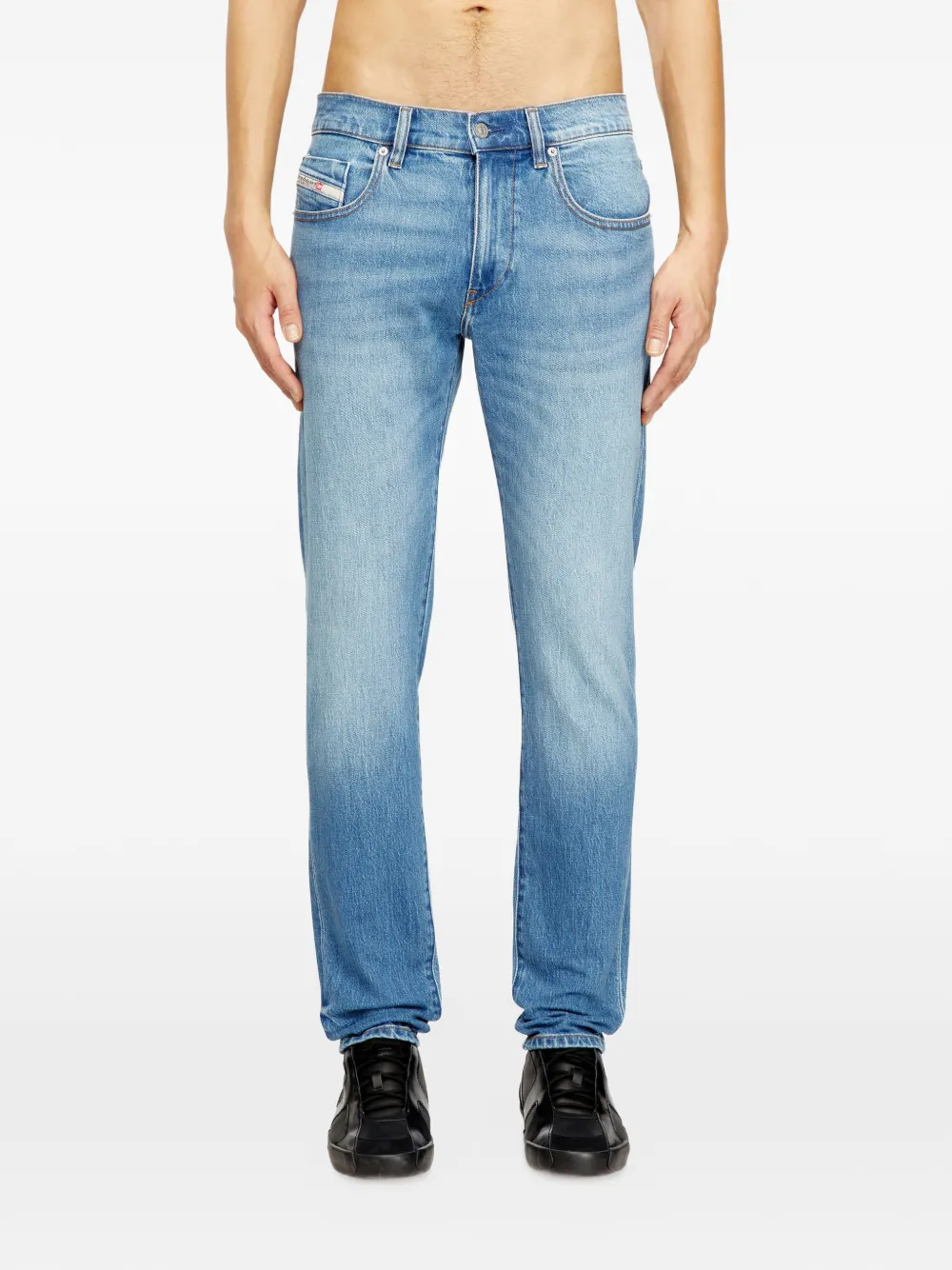 Diesel 2019 D Strukt Trousers With Five Pocket Design In Blue