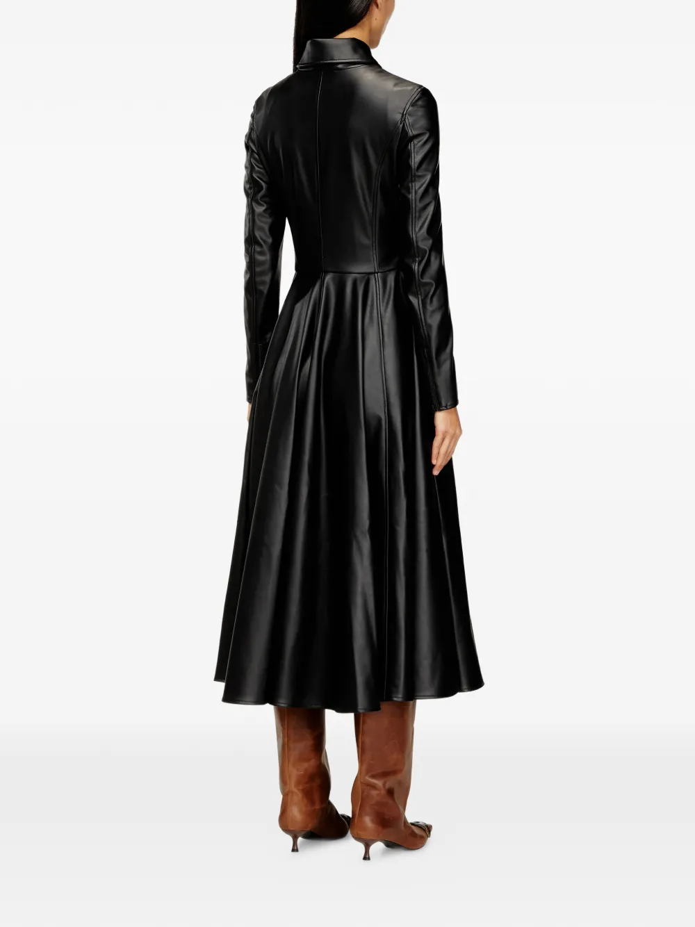  Diesel D-ragon Zipped Midi Dress - Black 