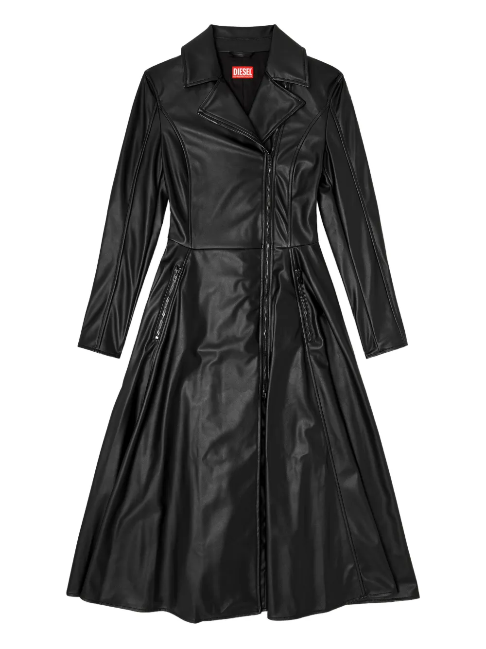 Diesel D-Ragon zipped midi dress - Nero