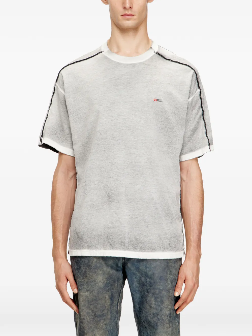  Diesel T-riven T-shirt - Grey 