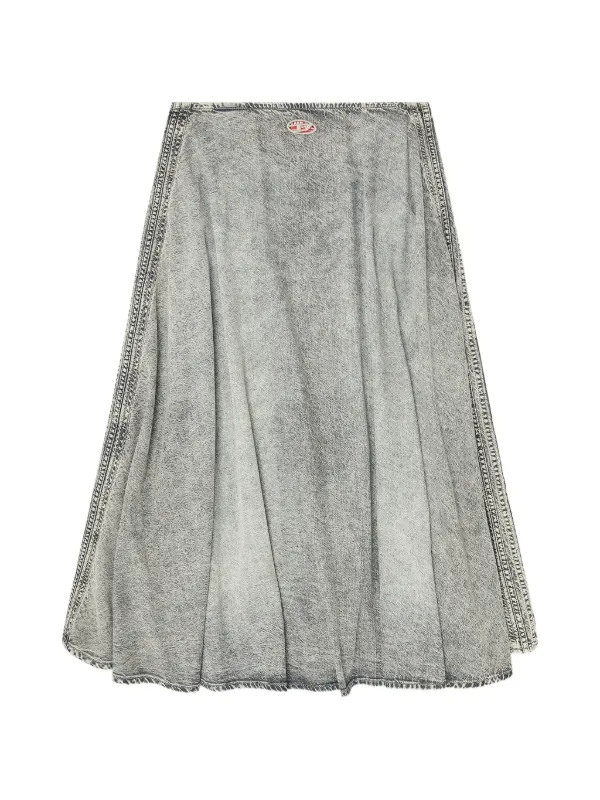 DIESEL ロゴスカート デニムスカート Dロゴ Diesel ロゴプレート デニムスカート | グレー | FARFETCH JP