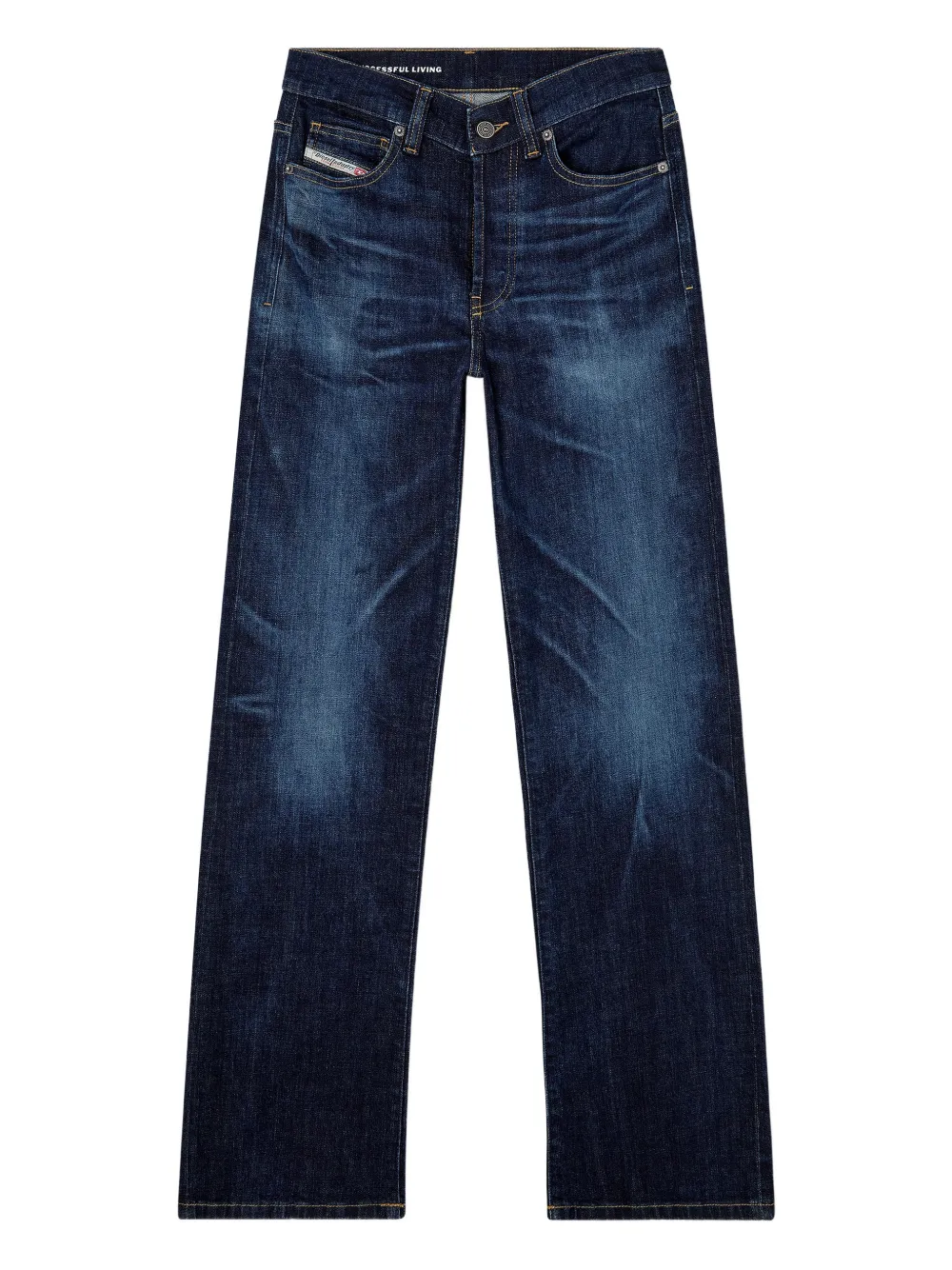 Diesel 1971 D-Sent high-waisted straight-leg jeans - Blu