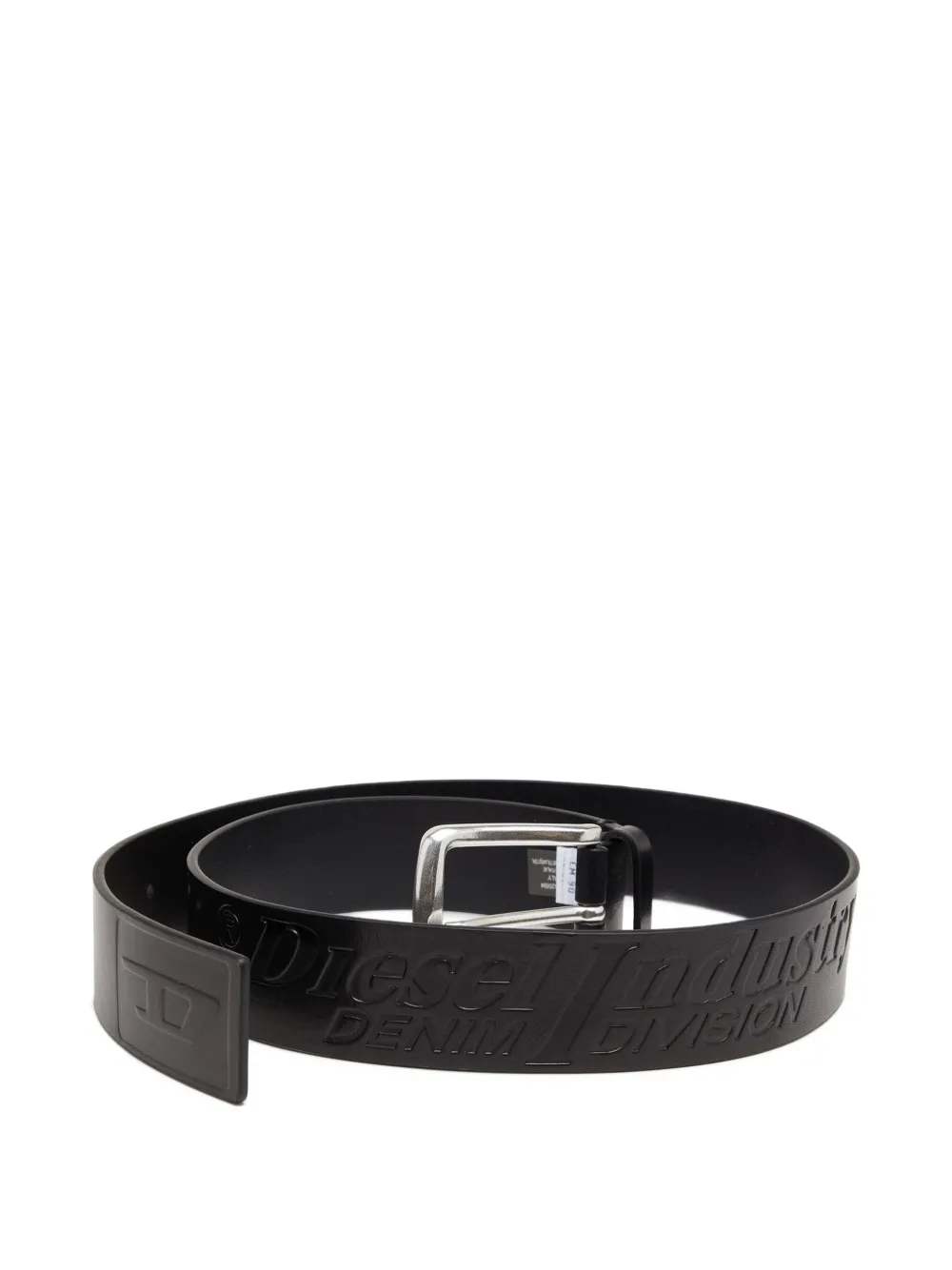 Diesel Cintura B-Flag-D con logo goffrato - Nero