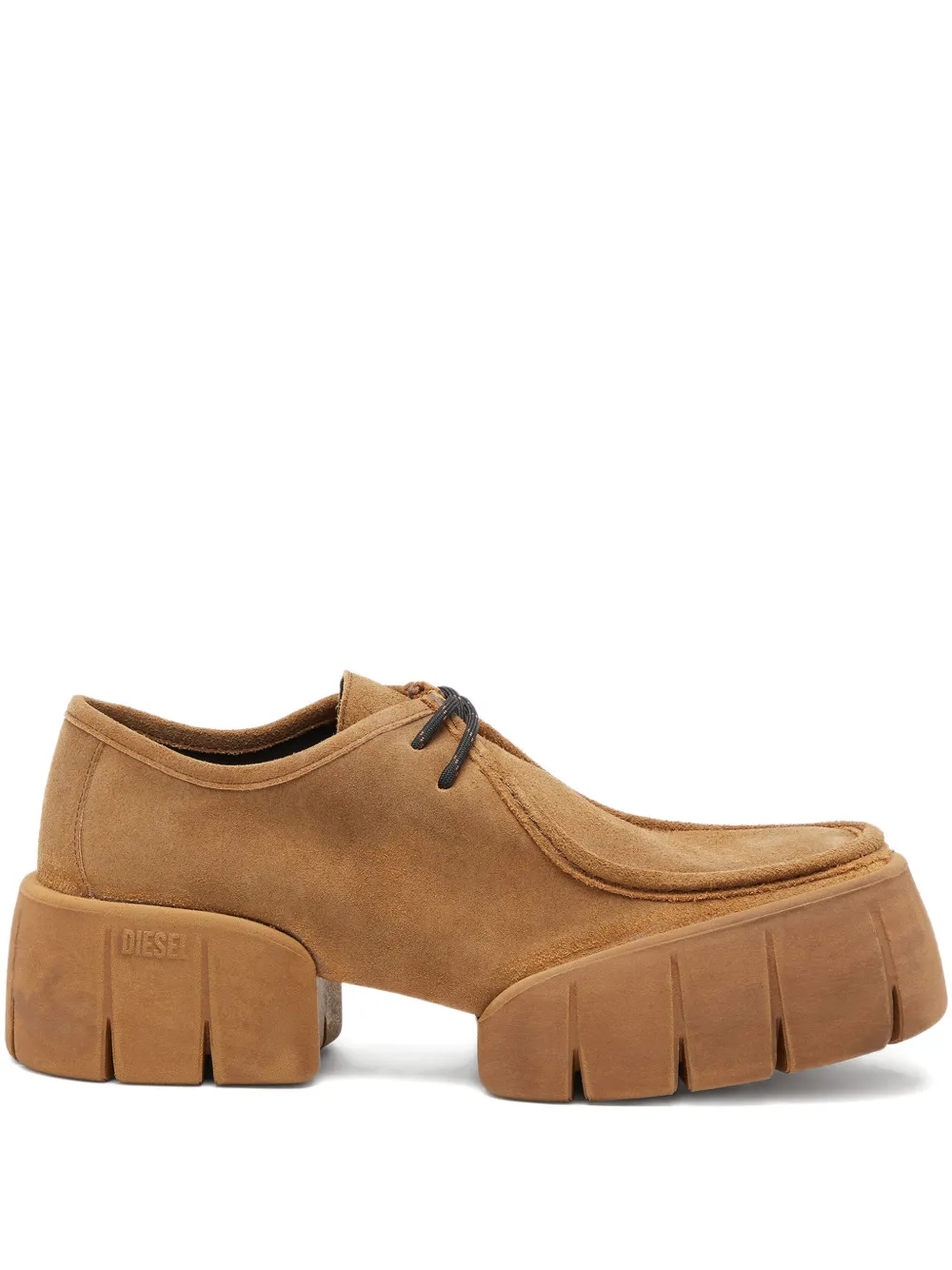 Diesel D-TEX WB suede rubber Derby shoes - Braun