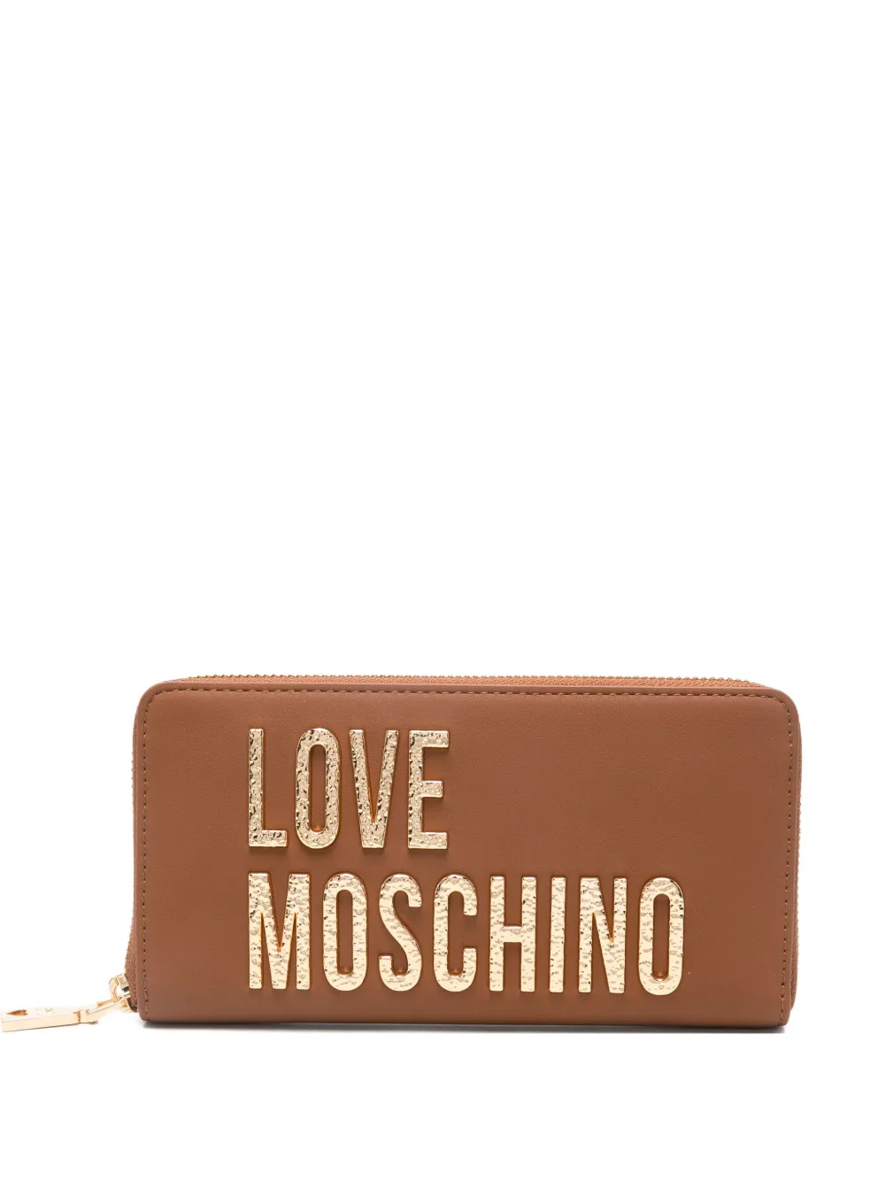 Love Moschino Logo-lettering Zipped Wallet In Brown