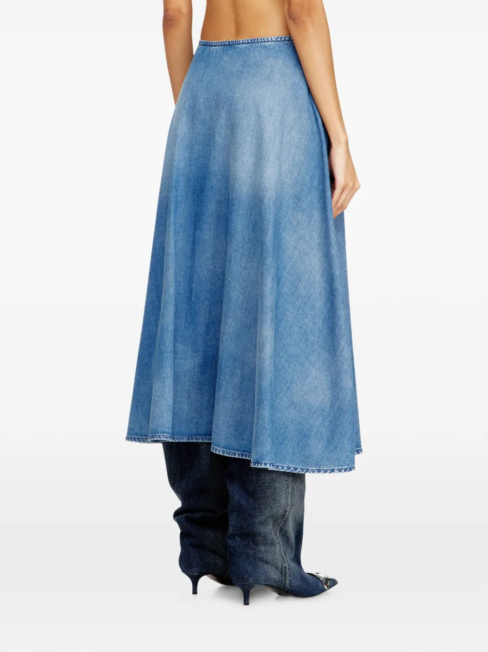 Diesel De-Annie-S3 midi-rok met A-lijn Blauw