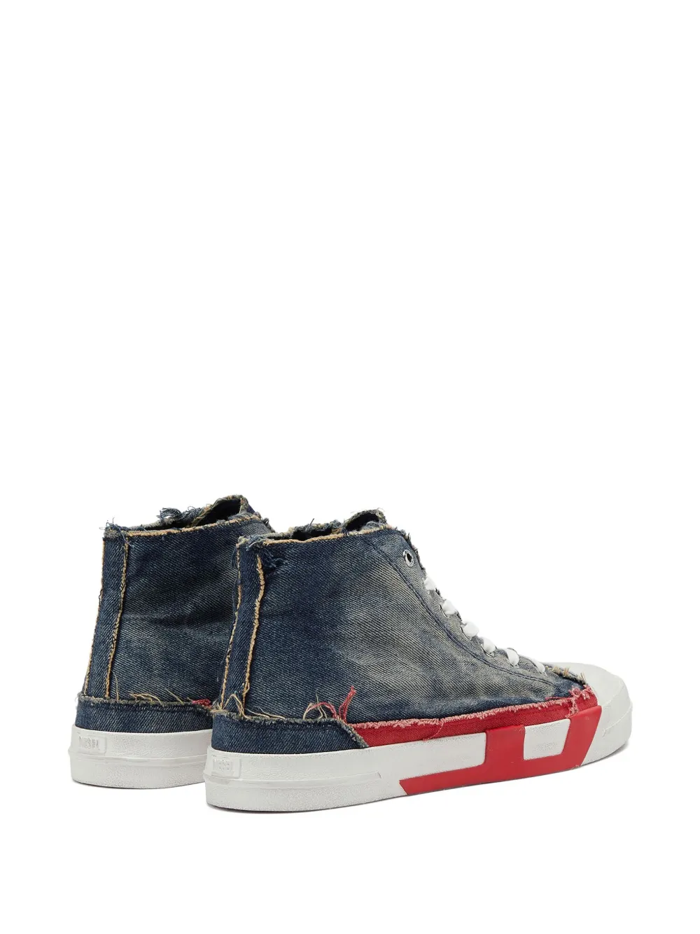 Diesel S-D-Verse Mid II sneakers met franje Blauw