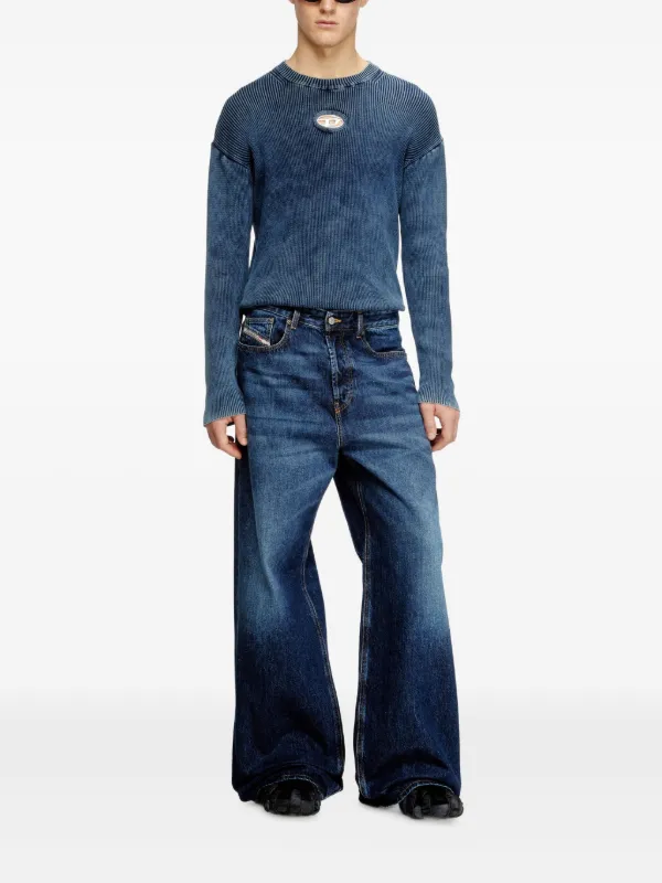 Diesel K-Darren-D Ribbed cut-out Sweater | Blue | FARFETCH ZA