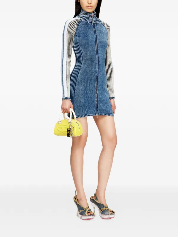 panelled leather jacket