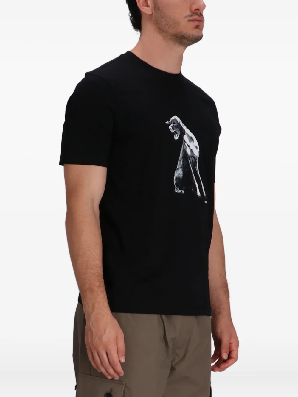 HUGO T-shirt met grafische print Zwart