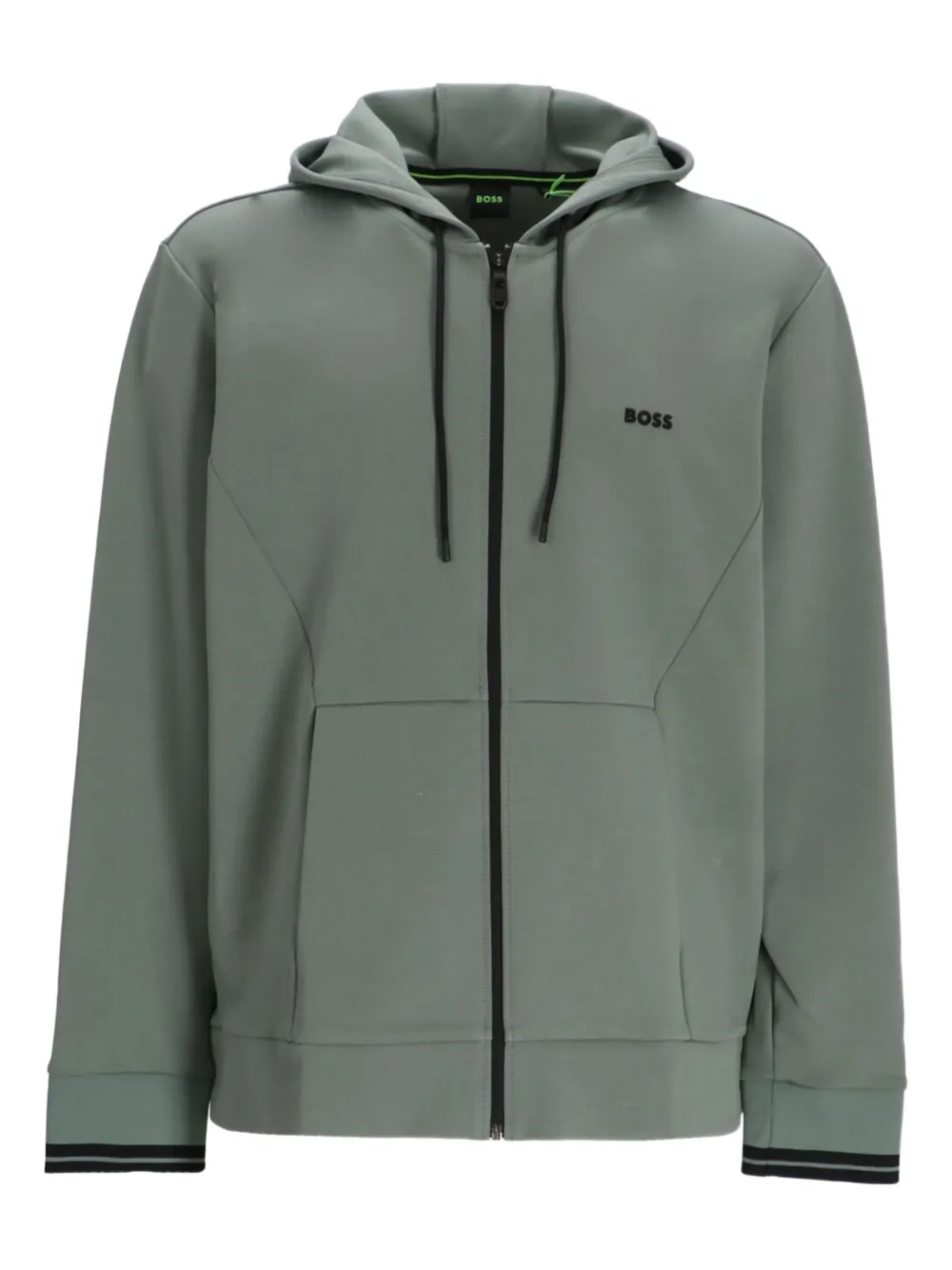 BOSS hoodie à fermeture zippée | gris | Image 1