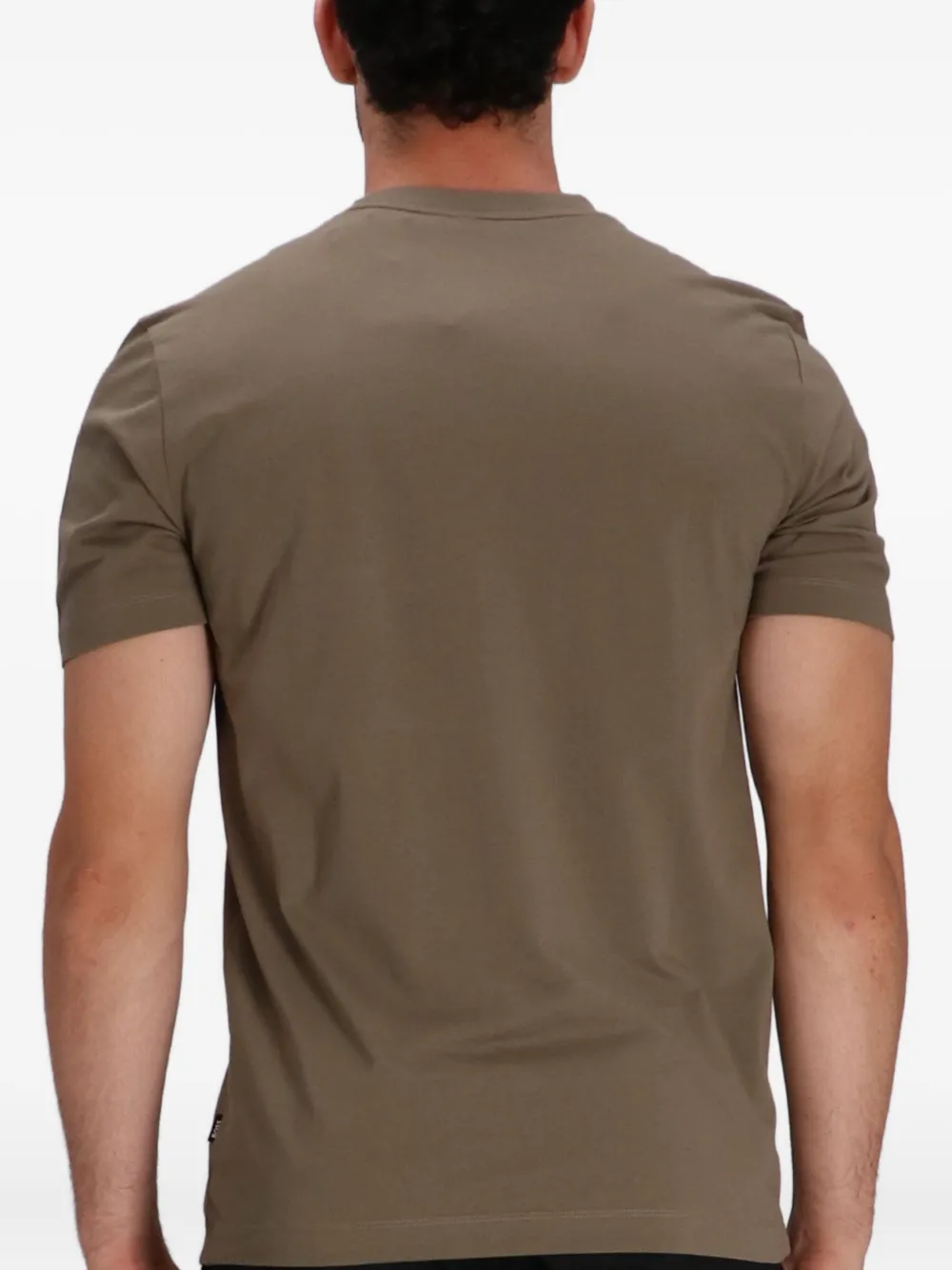 BOSS T-shirt met logo-reliëf Bruin