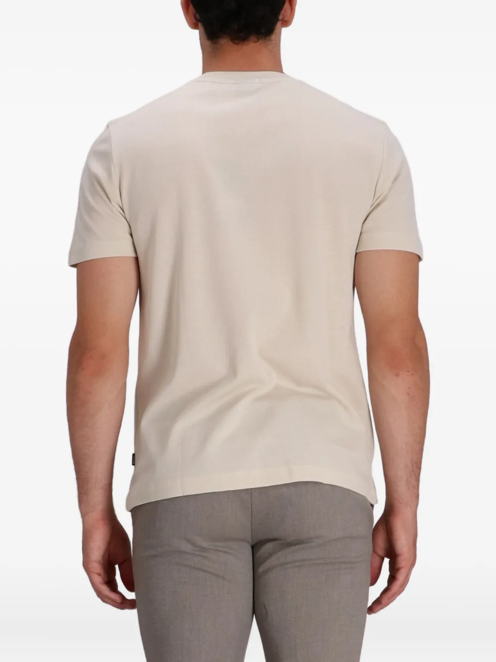 BOSS Katoenen T-shirt Beige