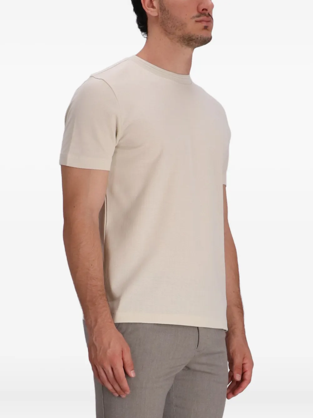 BOSS Katoenen T-shirt Beige