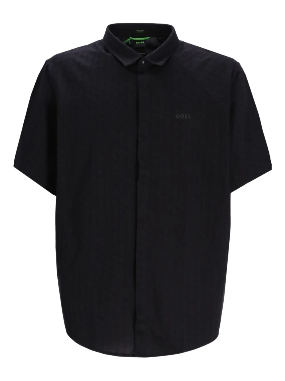 BOSS camisa de algodón | negro | Image 1