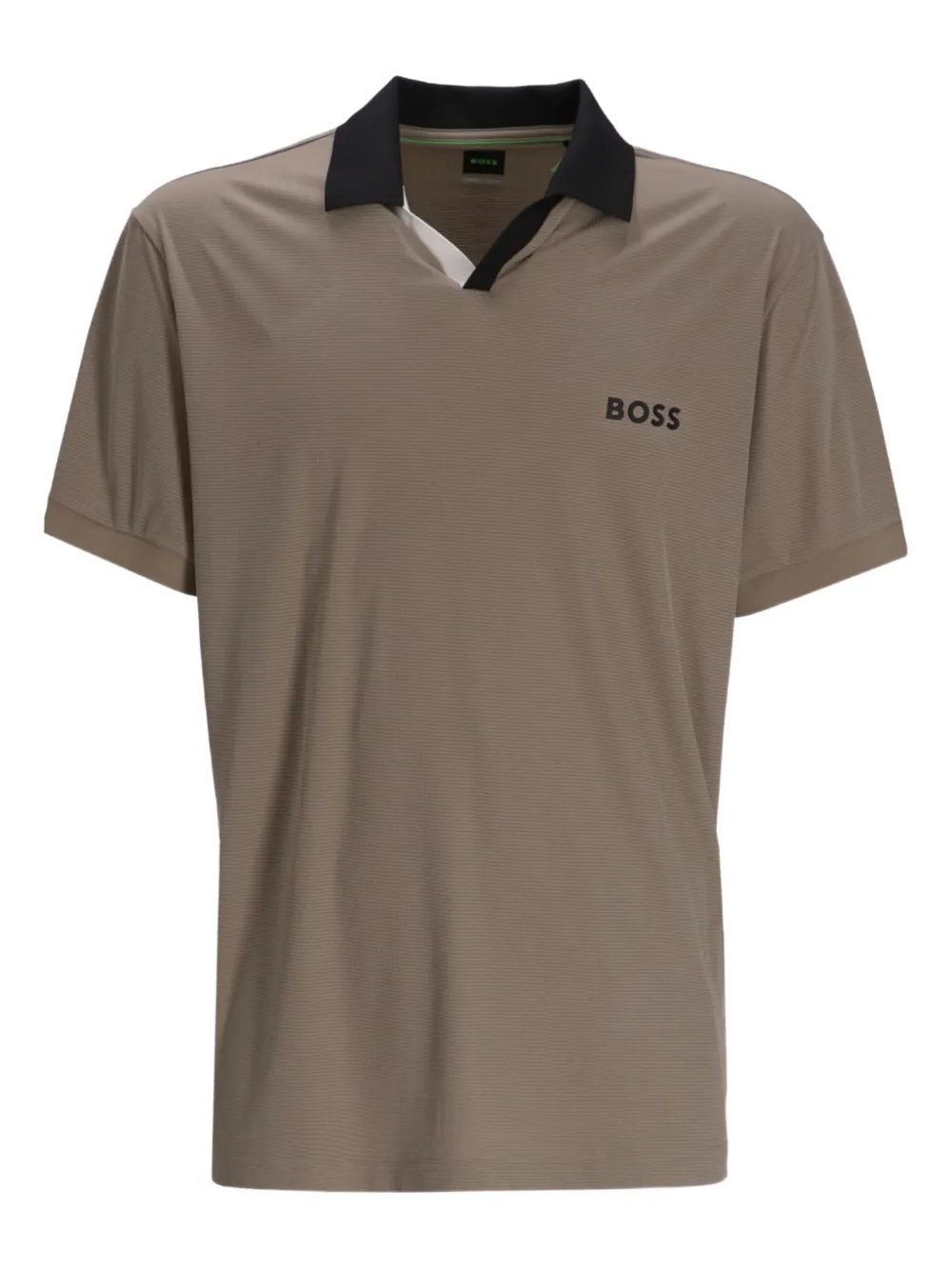Hugo Boss Logo-detail Polo Shirt In Brown