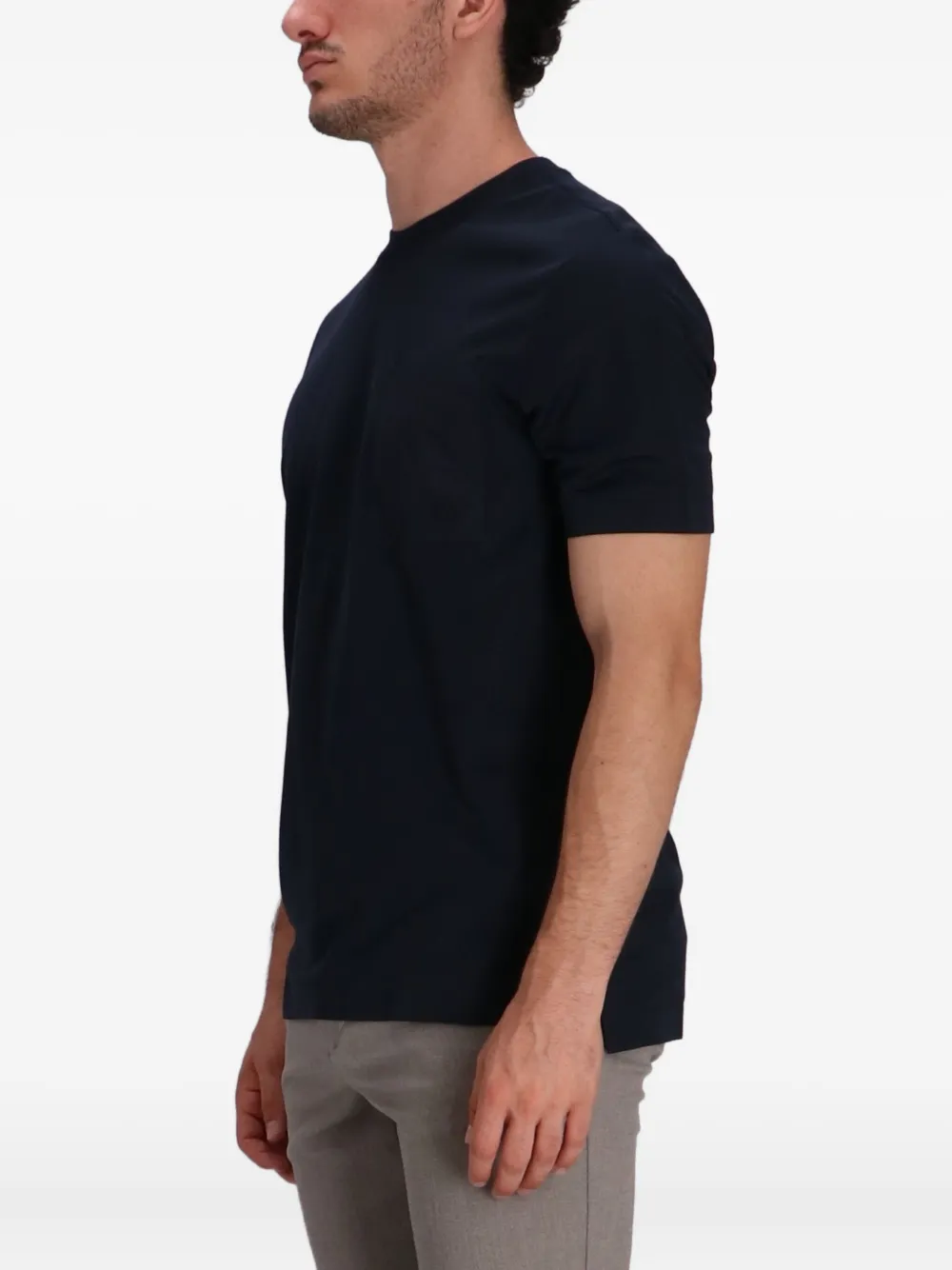 BOSS T-shirt van katoenblend Zwart