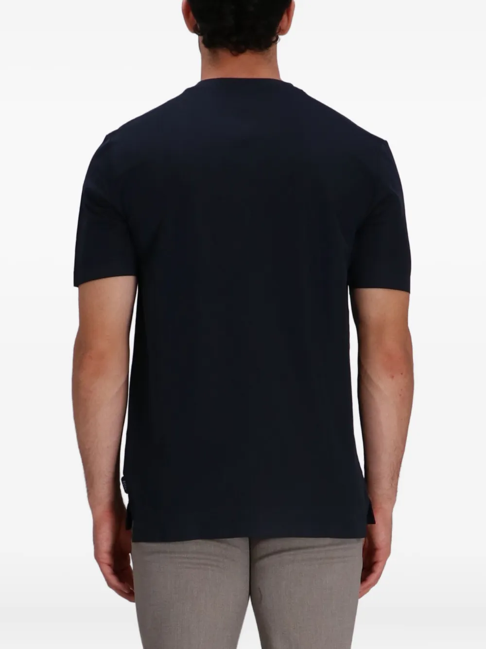 BOSS T-shirt van katoenblend Zwart