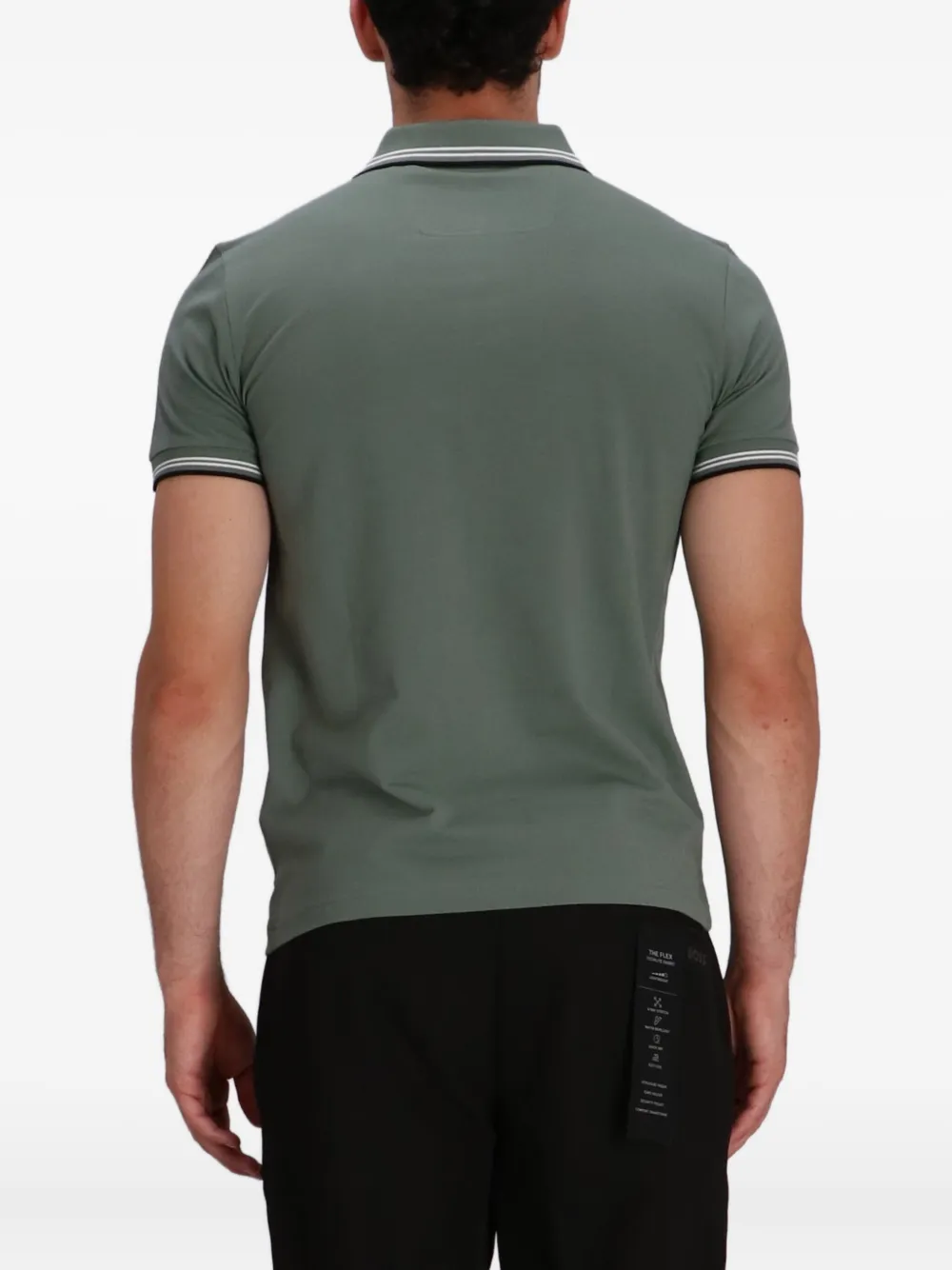 BOSS Poloshirt met logo Grijs