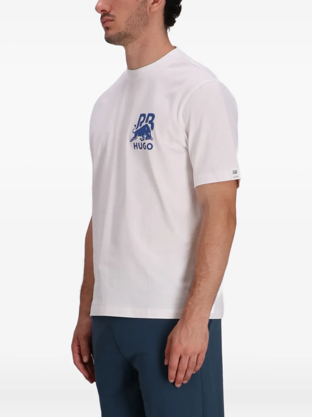 HUGO T-shirt met logoprint Wit