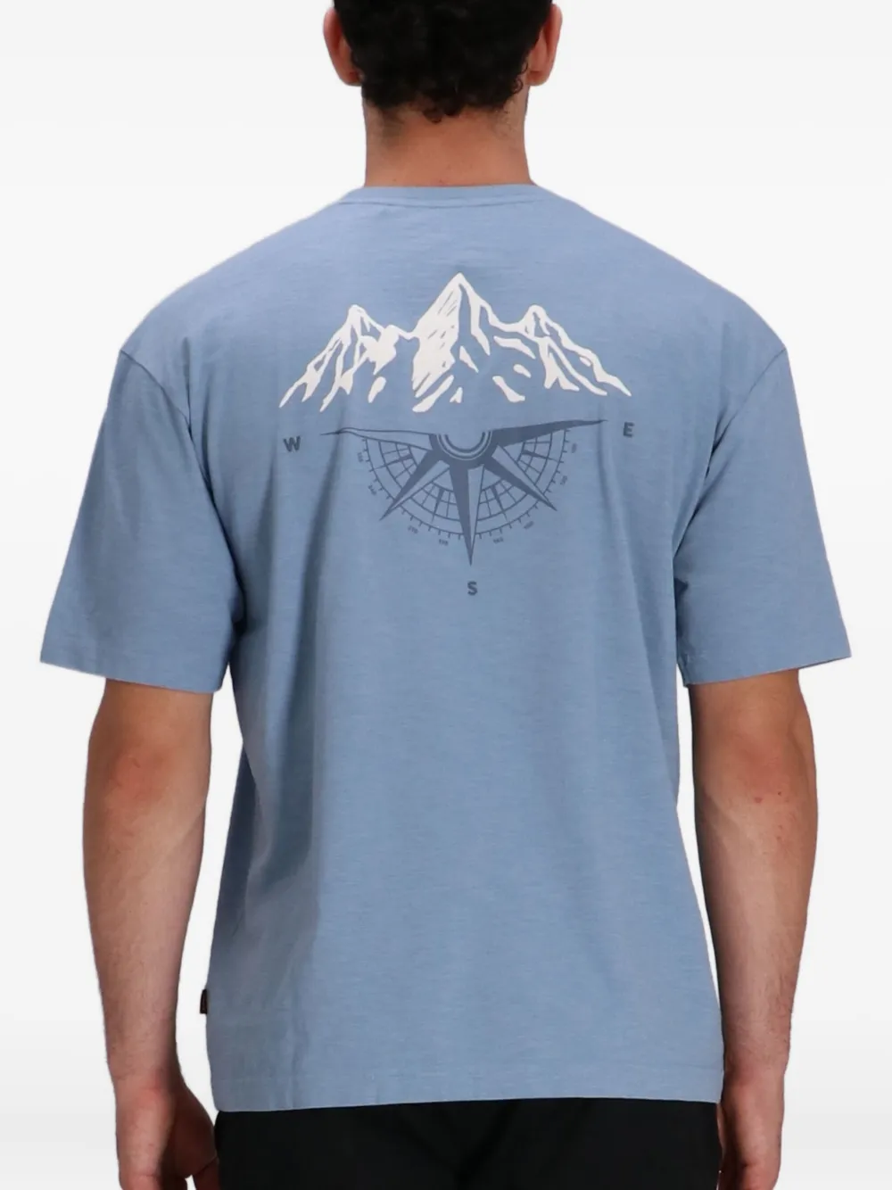 BOSS T-shirt met grafische print Blauw