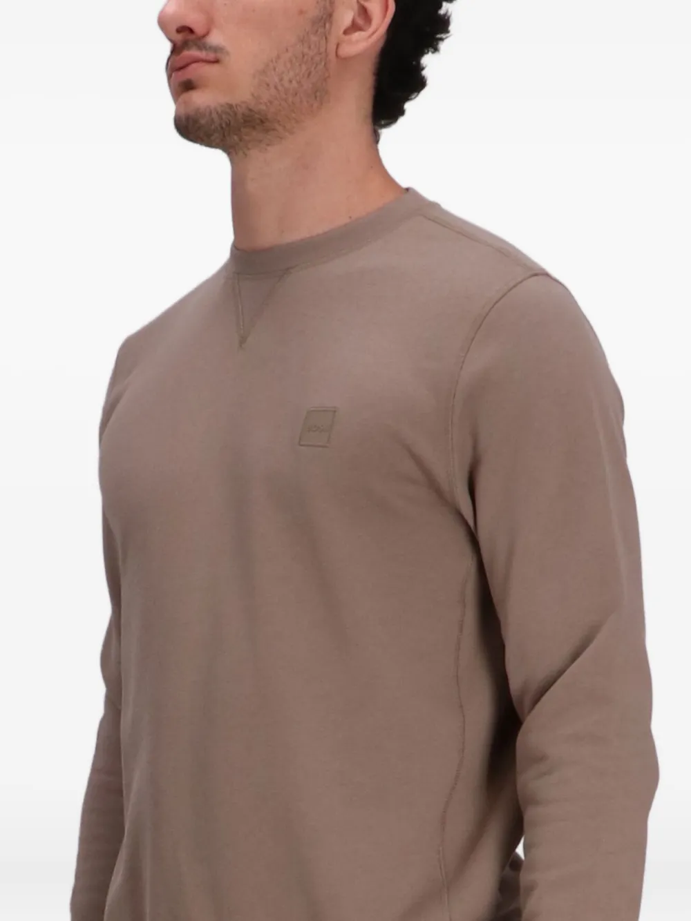 Hugo Boss Klassisches Sweatshirt In Brown