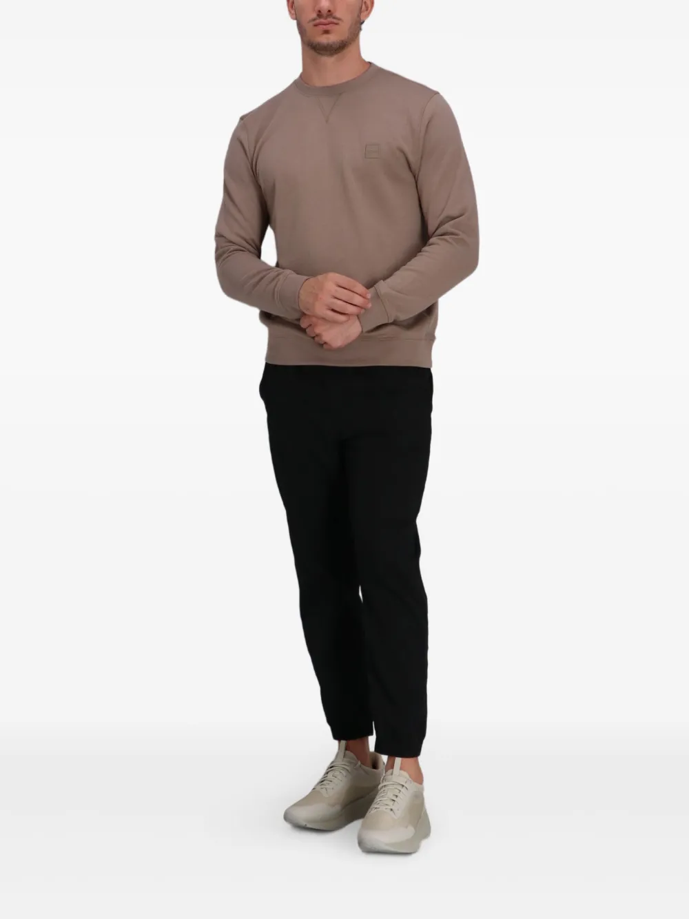 BOSS Katoenen sweater - Beige