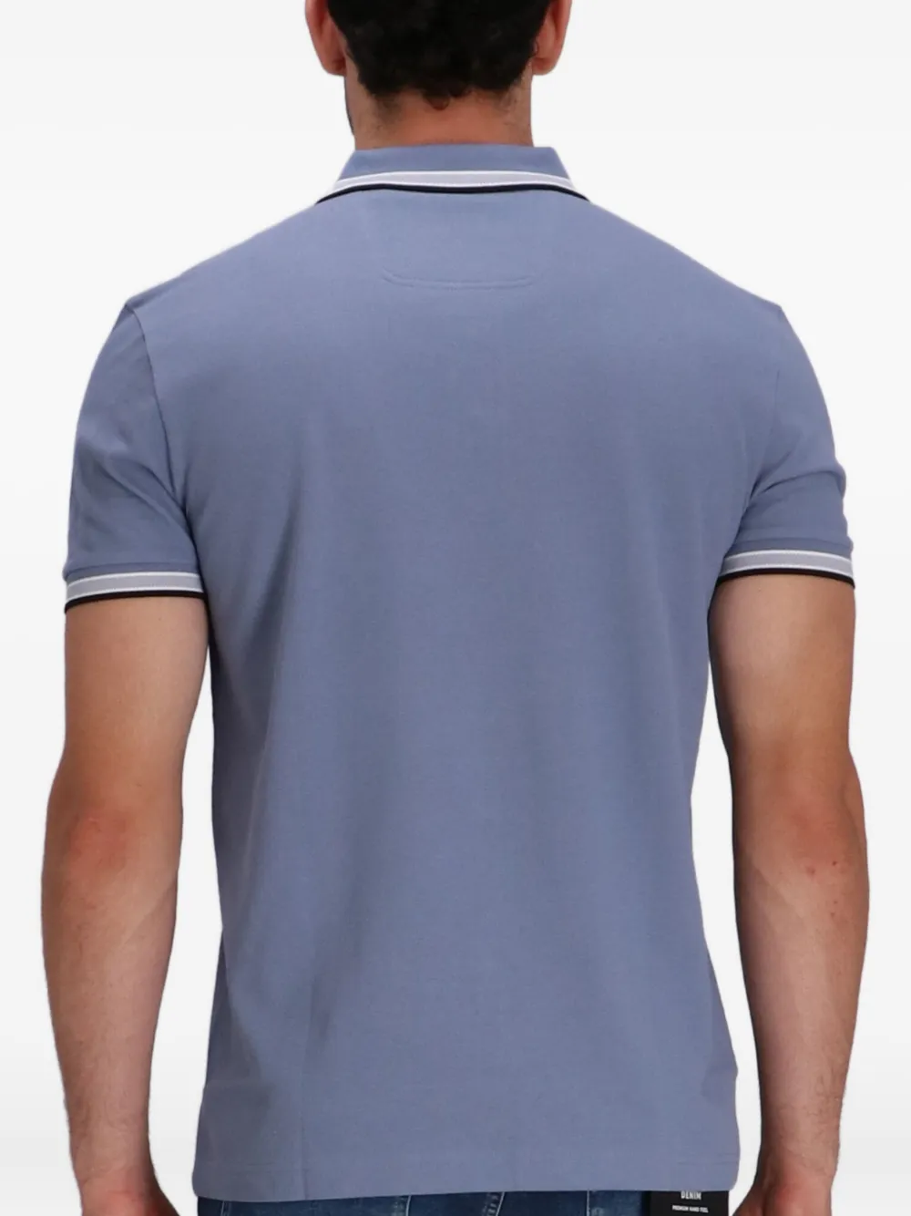 Hugo Boss Logo-embroidered Polo Shirt In Blue