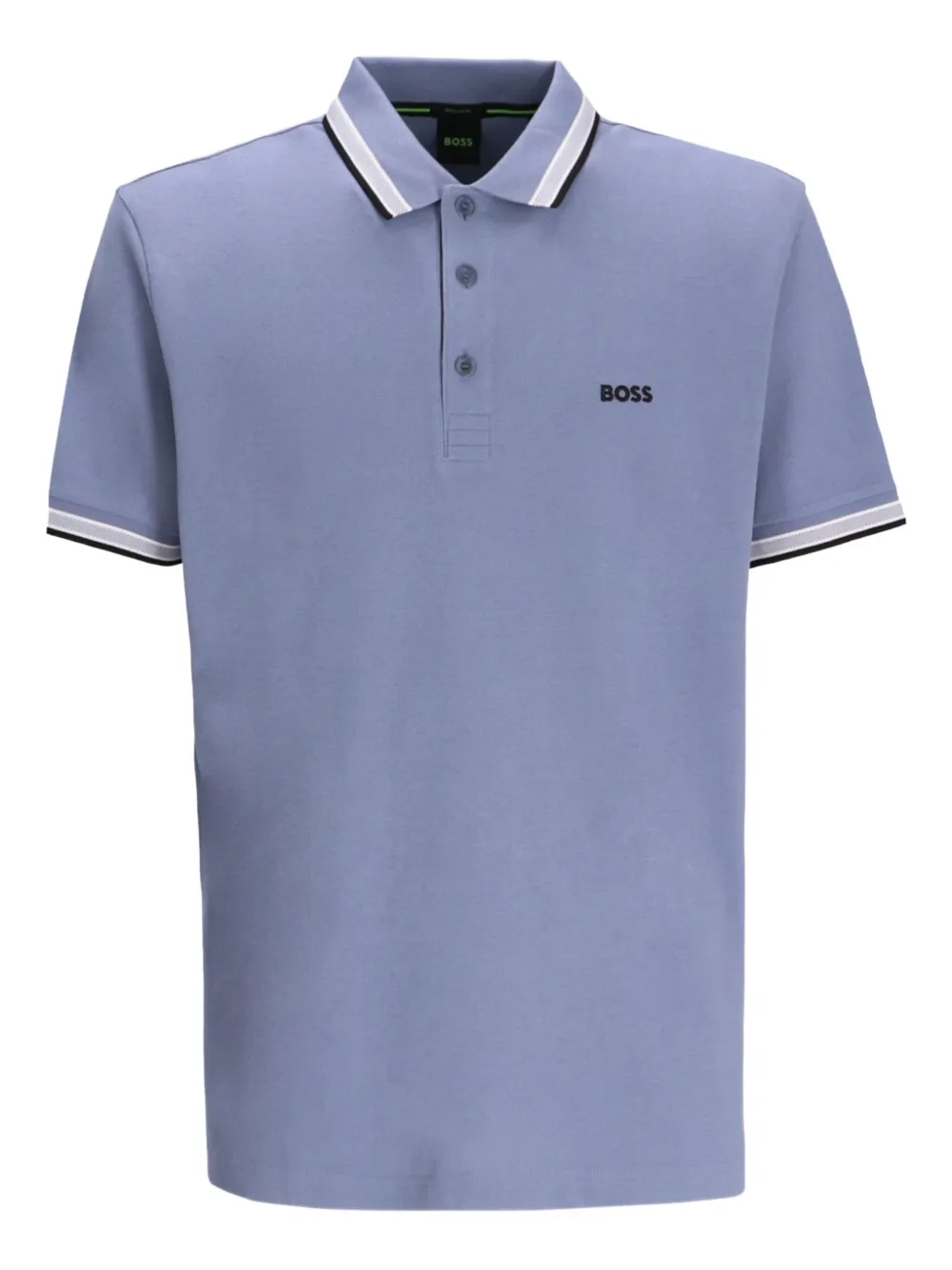 Hugo Boss Logo-embroidered Polo Shirt In Blue