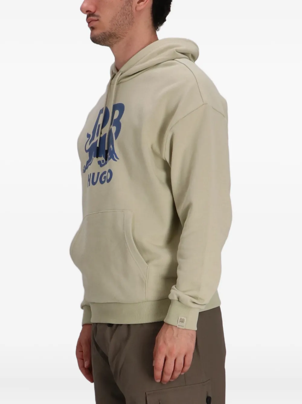 HUGO Hoodie met logoprint Beige