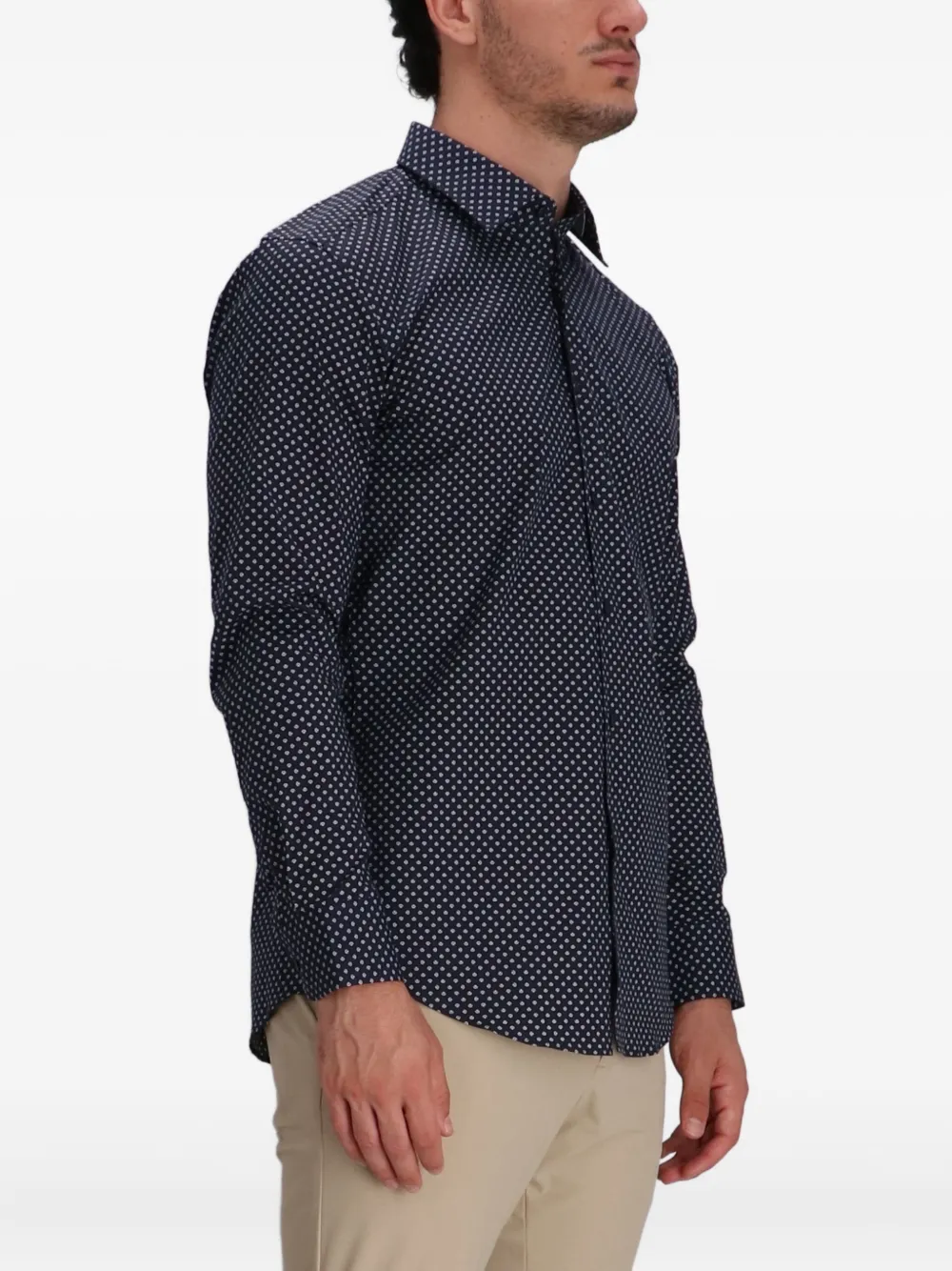 BOSS Overhemd met stippen Zwart