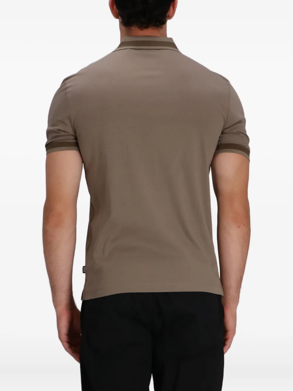 BOSS T-shirt met logodetail Bruin