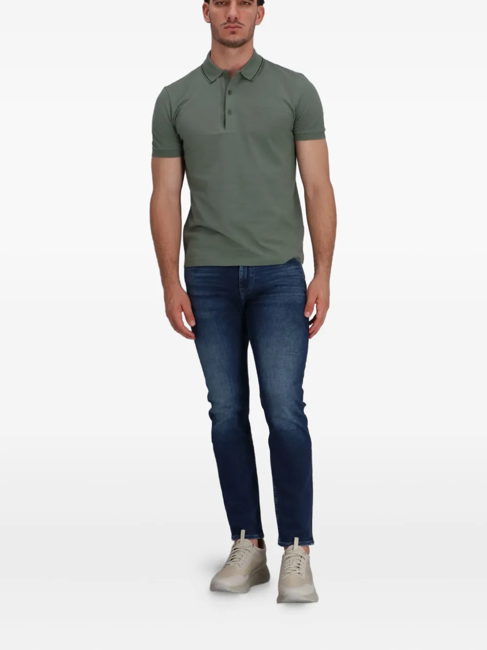 BOSS Poloshirt met logo - Groen