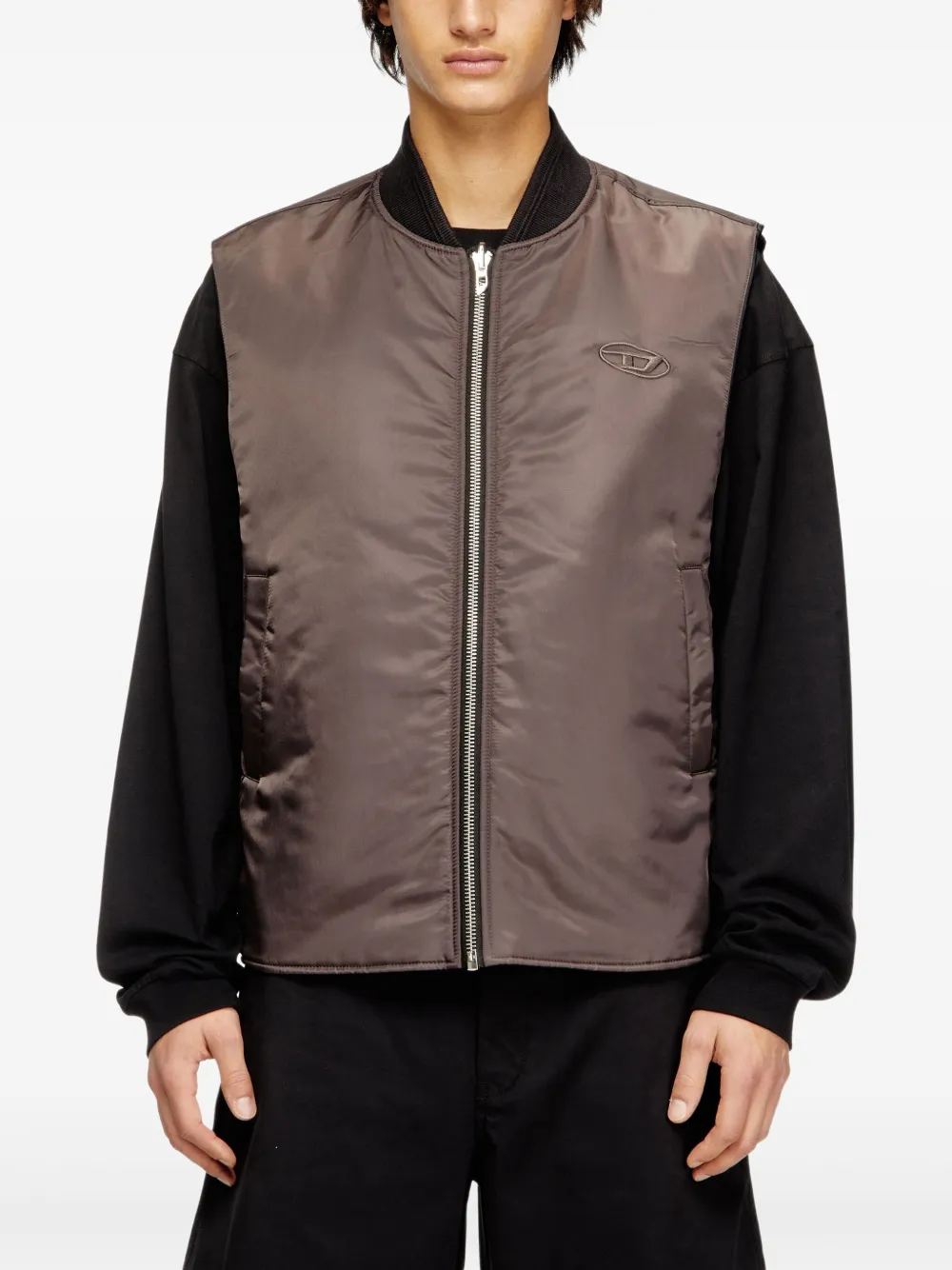 Diesel W-Type-D1 bodywarmer Zwart