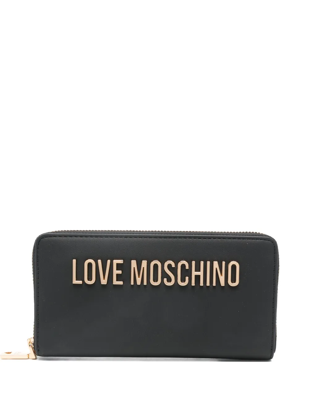 Love Moschino Logo-lettering Zip-around Wallet In Black