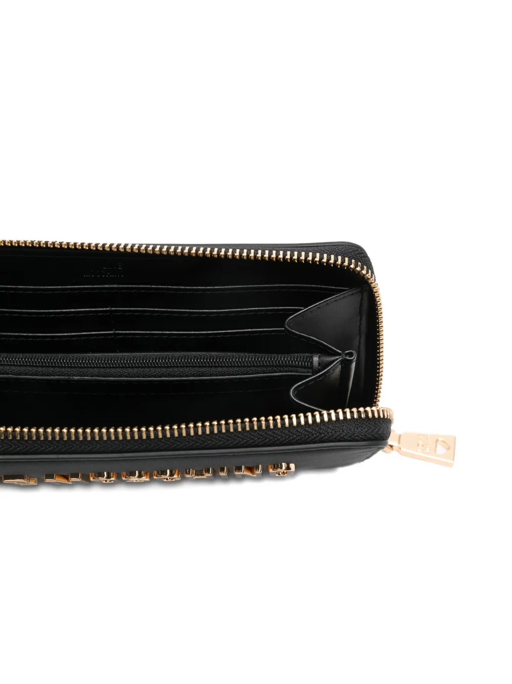 Love Moschino Logo-lettering Zip-around Wallet In Black