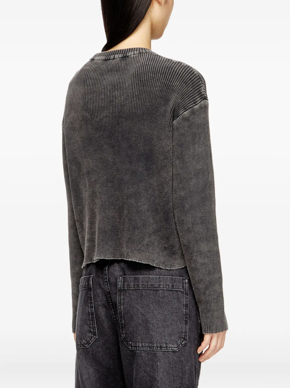 Diesel M-Anchorex trui met logodetail Zwart