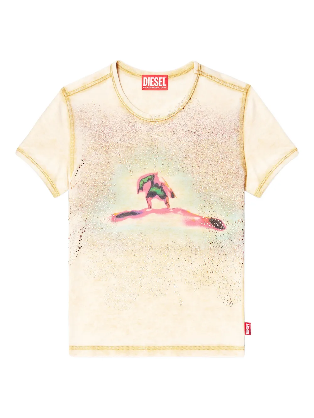 Diesel graphic print T-shirt - Toni neutri