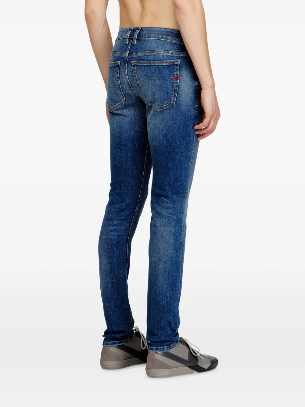 Diesel Skinny jeans met knoopsluiting Blauw