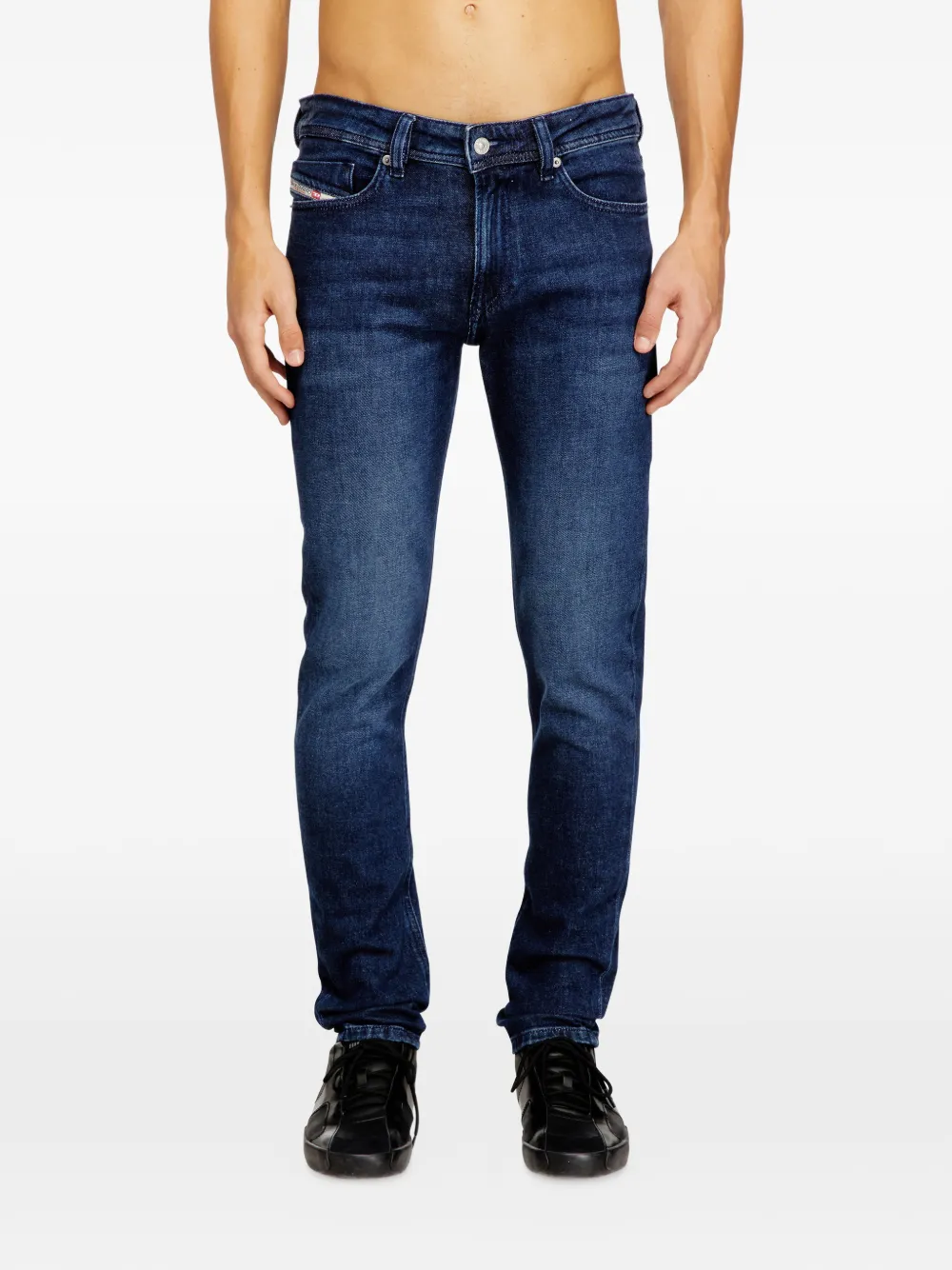 Diesel 1979 Sleenker cotton trousers Blauw