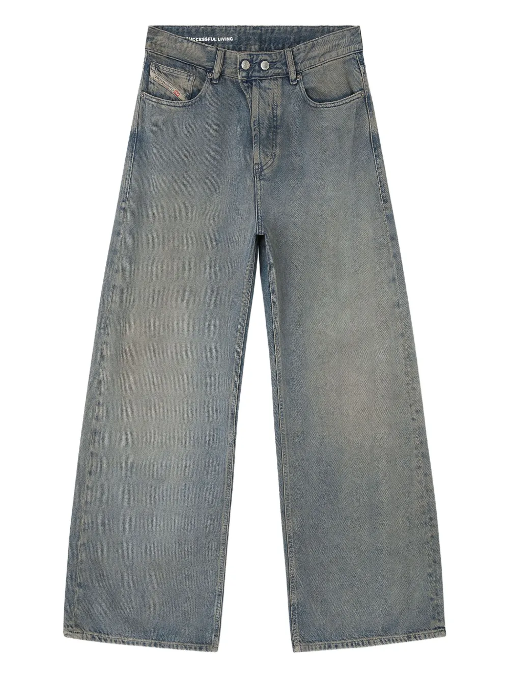 Diesel D-Sire 09n24 low waist wide leg jeans - Blu