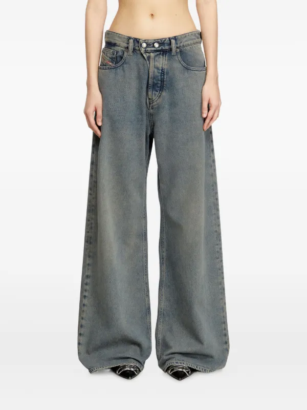 Diesel D-Sire 09n24 Low Waist Wide Leg Jeans | Blue | FARFETCH